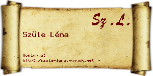 Szüle Léna névjegykártya